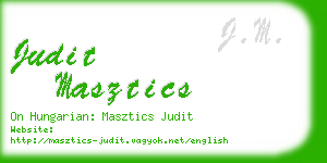 judit masztics business card